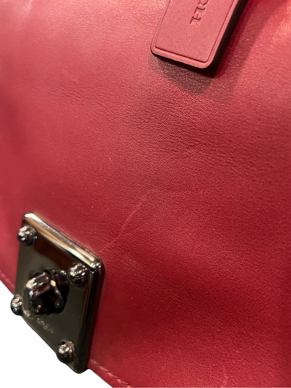 Coach Drifter Top-handle Satche! (Model 38388) Red Leather Purse Shoulder Bag - Picture 13 of 14